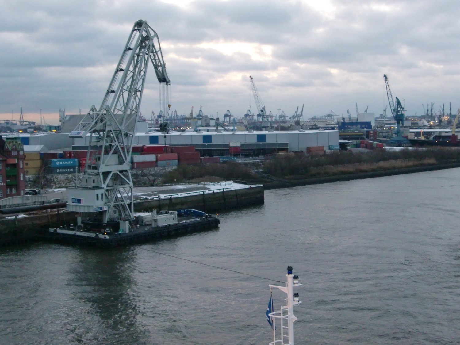 International port of Hamburg, where we boarded our vessel